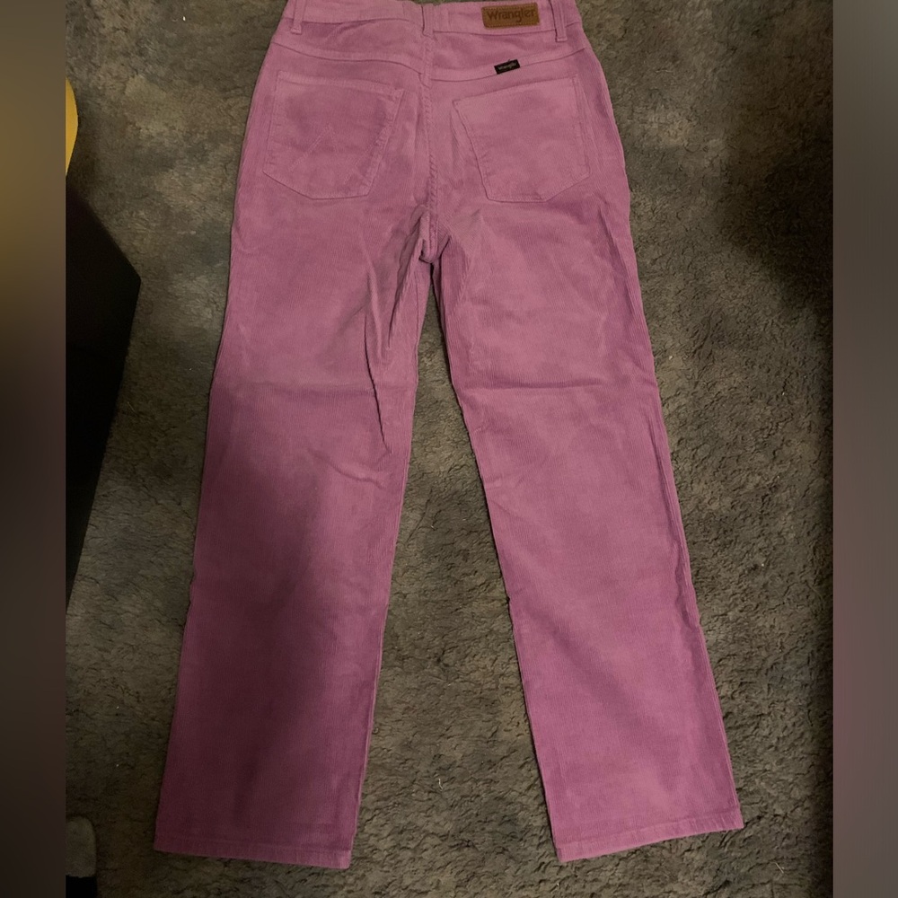 Wrangler Purple Pants High Rise Rodeo Straight Size Two